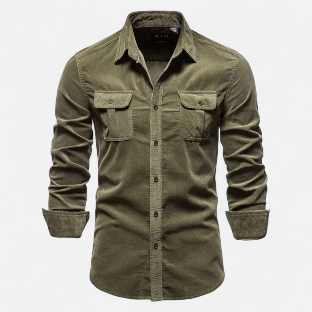 Men’s Corduroy Business Casual Shirt