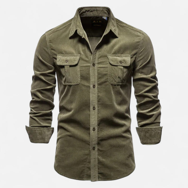 Men’s Corduroy Business Casual Shirt