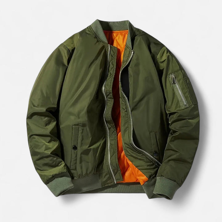 Men’s Polyester Vintage Inspired Bomber Jacket