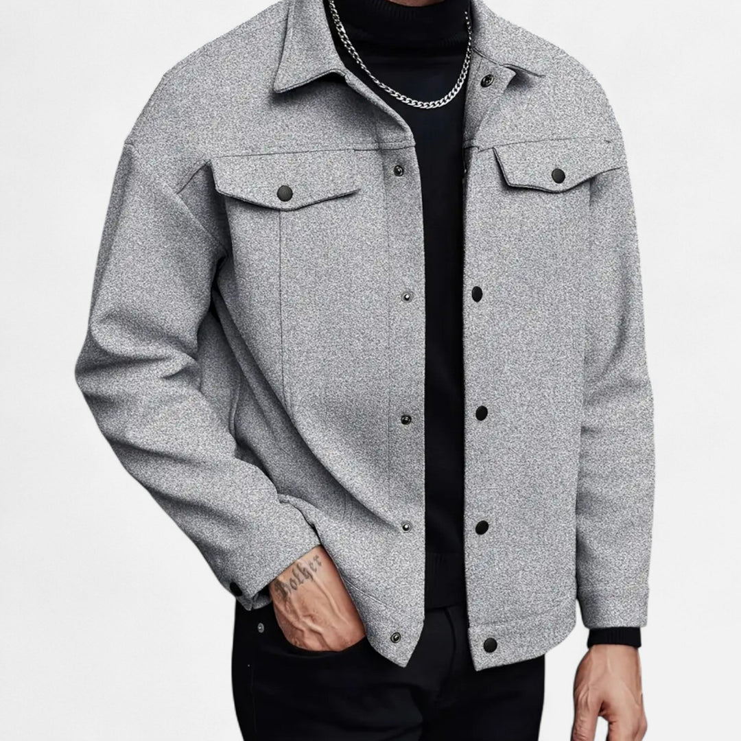 Men’s Refined Button Closure Jacket
