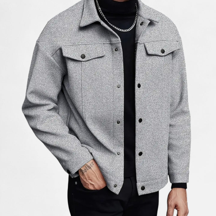 Men’s Refined Button Closure Jacket