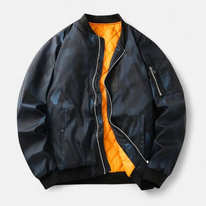 Men’s Polyester Vintage Inspired Bomber Jacket