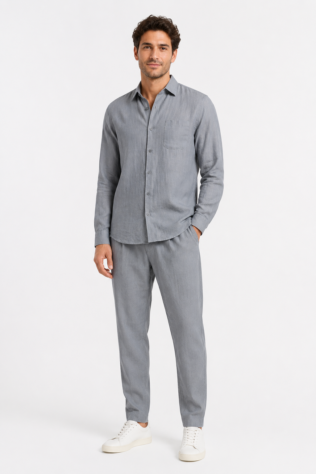 NOMU | Men’s Long Sleeve Button-Up Casual Shirt