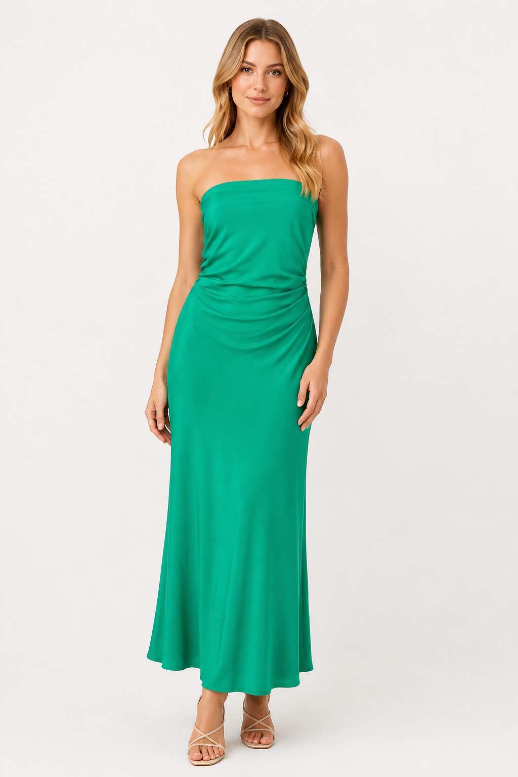 NOMU | Women’s Strapless Satin Maxi Dress